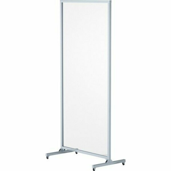 Lorell Protective Screen, w/Casters, Glass, 36inx1/4inx78in, CL LLR55673